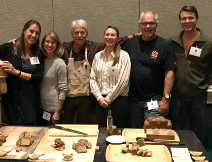 OSU Barley Project members with bread made from Buck barley