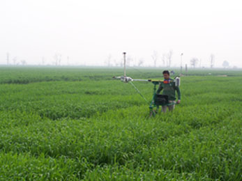 Phenocart collecting plant data in field