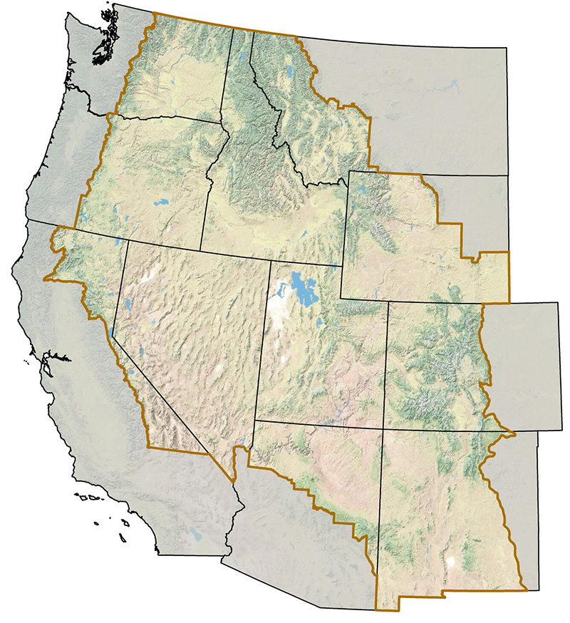 Map of the Intermountain West