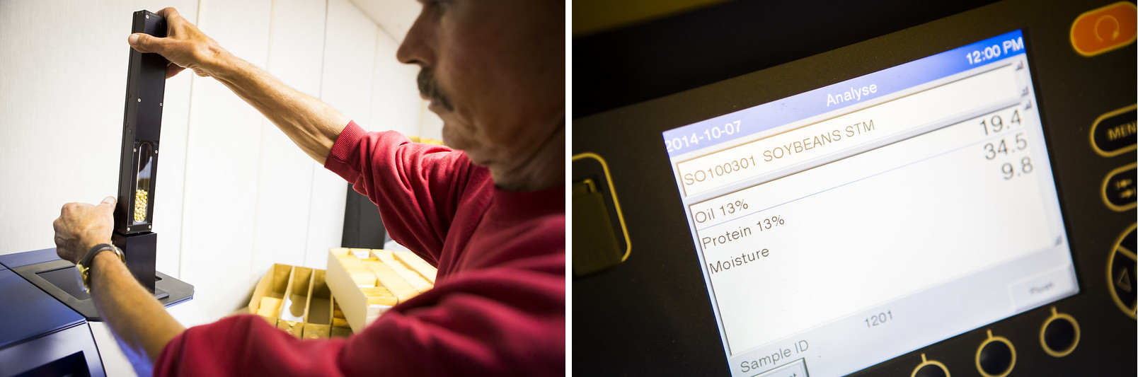 Measuring soybean seed quality traits