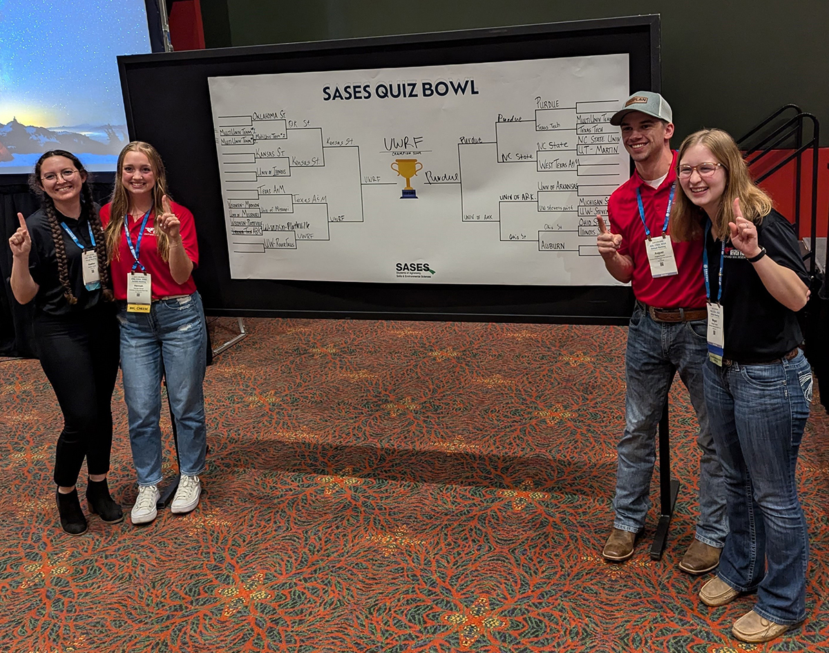 The University of WisconsinâRiver Falls finished first at the Quiz Bowl during CANVAS 2024 in San Antonio