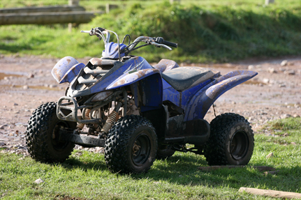 All-terrain vehicle ATV on trail