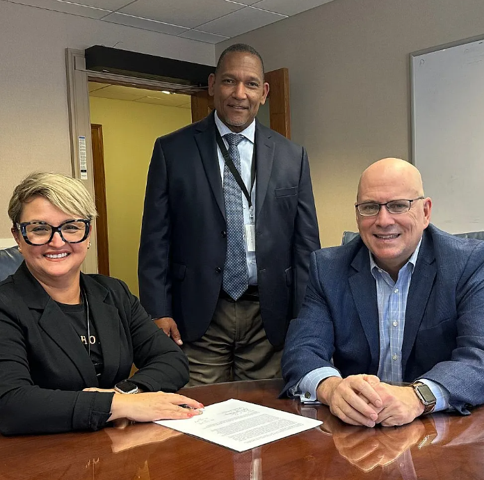 From l to r: Astrid Martinez, Director of the Conservation Planning and Technical Assistance Division at NRCS; Michael Watson, National TSP Branch Chief; and Jim Cudahy, CEO of the Societies. 