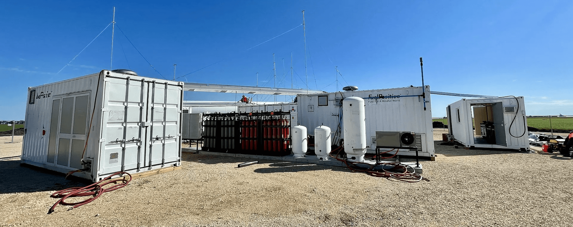 The FuelPositive modular ammonia production installation on a Manitoba farm. Photo by Dr. Mario Tenuta.