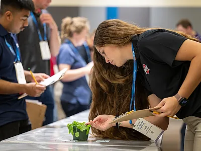 At the  2024 Annual Meeting (now known as CANVAS), undergraduate students were able to participate in numerous activities, such as the Crops Judging Contest shown here. 