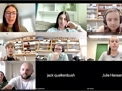 Undergraduate and graduate students participating in the Resilience Coordinated Agriculture Project (RCAP) at an online forum meeting during the summer of 2024.