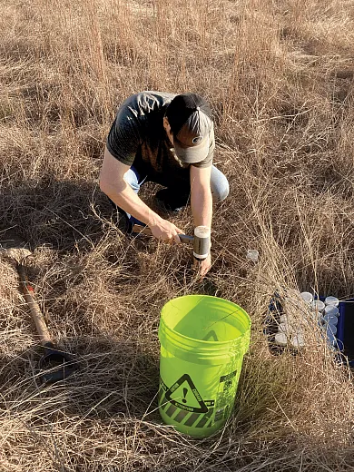 Soil testing in the field can be crucial in decisionâmaking regarding agricultural practices aimed at maximizing soil health and crop productivity. Photo by Briana Wyatt.