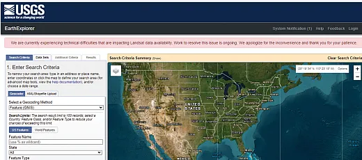Figure 4. United States Geological Survey (USGS). https://earthexplorer.usgs.gov/.
